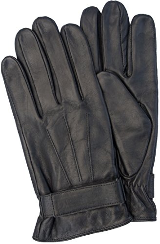 EEM-Mens-leather-glove-GORDON-made-of-genuine-hairsheep-nappa-leather-with-velcro-strap-black-size-L-0