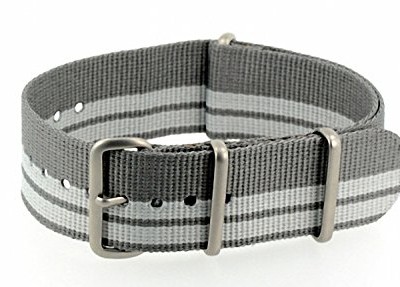 G10-NATO-MOD-Military-style-Nylon-Watch-Strap-20mm-Coice-of-Colours-GreyWhite-0