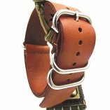 Genuine-Leather-Military-NATO-MOD-Watch-Strap-Various-Colours-and-Sizes-Brown-20mm-0-1