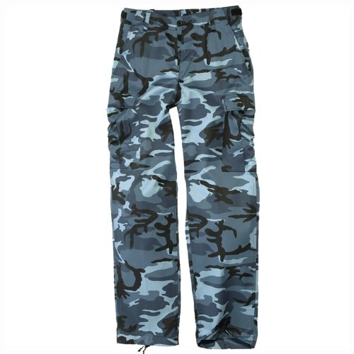 Mens-US-BDU-Combat-Cargo-Army-Military-Trousers-Pants-Skyblue-Camouflage-0