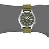 Seiko-5-Mens-Automatic-Watch-with-Green-Dial-Analogue-Display-and-Green-Fabric-Strap-SNK805K2-0-0
