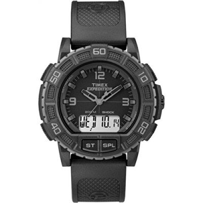 Timex-Expedition-Mens-Quartz-Watch-with-Black-Dial-Analogue-Digital-Display-and-Black-Resin-Strap-TW4B00800-0