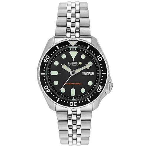 Seiko-skx007k-2-5-Divers-Sports-Mens-Automatic-Watch-Analogue-Black-Dial-Steel-Strap-Grey-0